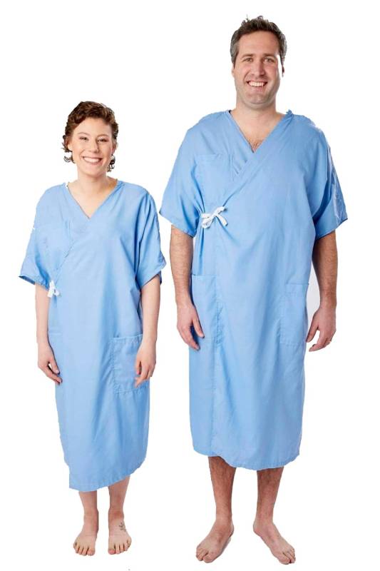 All-Size Patient Gown – Plain Design, Machine Washable, Unisex, Polyester-Cotton Manufacturers, Suppliers in Vijayawada