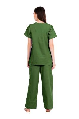 Black and Blue Designer Scrub Suit Female Y-Neck With Six Pockets Manufacturers, Suppliers in Tamil Nadu