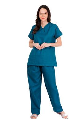 Bluish Green Female Scrub Suit Y-Neck Manufacturers, Suppliers in Tamil Nadu