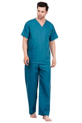 Bluish Green Male V-Neck Scrub Suit Manufacturers, Suppliers in Tamil Nadu