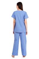 Ceil Blue Female Scrub Suit Y-Neck Manufacturers, Suppliers in Tamil Nadu