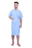 Comfortable Blue Cotton Patient Gown – Half Sleeves, Round Neck Design Manufacturers, Suppliers in Tamil Nadu