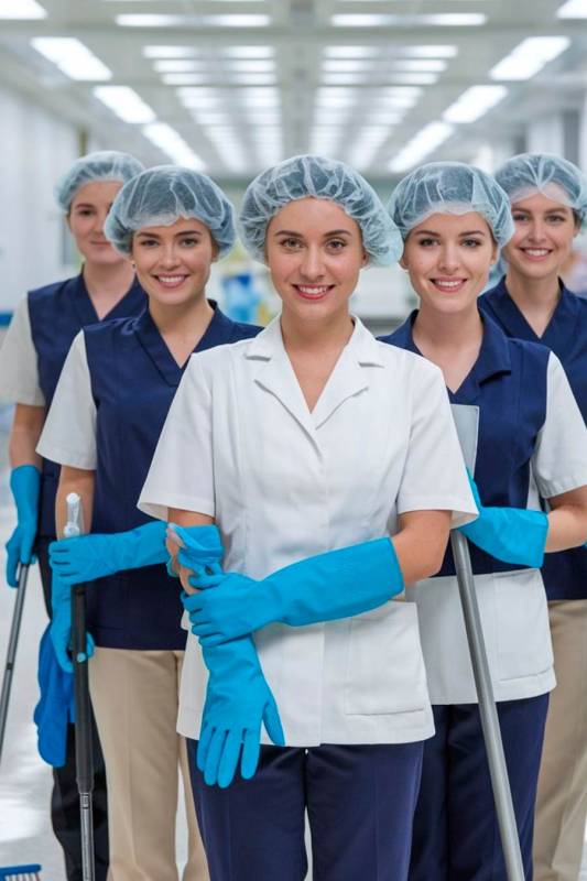 Comfortable Housekeeping Uniform Half Sleeves White and Blue, Long Wear Manufacturers, Suppliers in Brahmapur