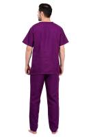 Dark Purple Male V-Neck Scrub Suit Manufacturers, Suppliers in Tamil Nadu