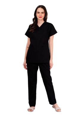 Female Black Scrub Suit Y-Neck Manufacturers, Suppliers in Tamil Nadu