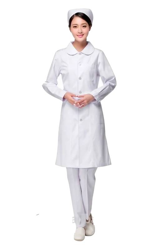 Full Sleeve Nurse Wear – Plain White Cotton with Collar Neck Manufacturers, Suppliers in Bihar