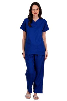 Galaxy Blue Female Scrub Suit Y-Neck Manufacturers, Suppliers in Tamil Nadu