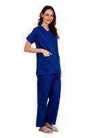 Galaxy Blue Female Scrub Suit Y-Neck Manufacturers, Suppliers in Tamil Nadu