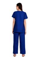 Galaxy Blue Female Scrub Suit Y-Neck Manufacturers, Suppliers in Tamil Nadu