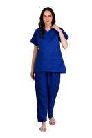 Galaxy Blue Female Scrub Suit Y-Neck Manufacturers, Suppliers in Tamil Nadu