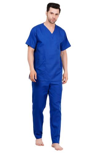 Galaxy Blue Male V-Neck Scrub Suit Manufacturers, Suppliers in Tamil Nadu