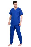 Galaxy Blue Male V-Neck Scrub Suit Manufacturers, Suppliers in Tamil Nadu