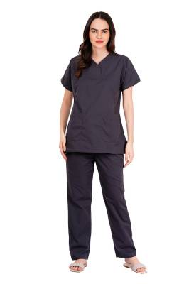 Grey Female Scrub Suit Y-Neck Manufacturers, Suppliers in Tamil Nadu