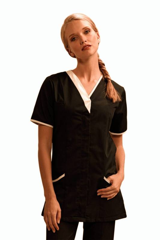 Housekeeping Uniform – Half Sleeves, Plain Black, Mix Cotton and Poly Cotton Manufacturers, Suppliers in Brahmapur