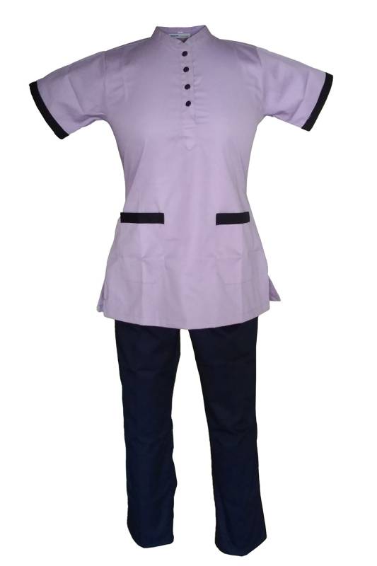 Light Blue Housekeeping Uniform – Short Set-In Sleeves Elastic Pants Manufacturers, Suppliers in Brahmapur