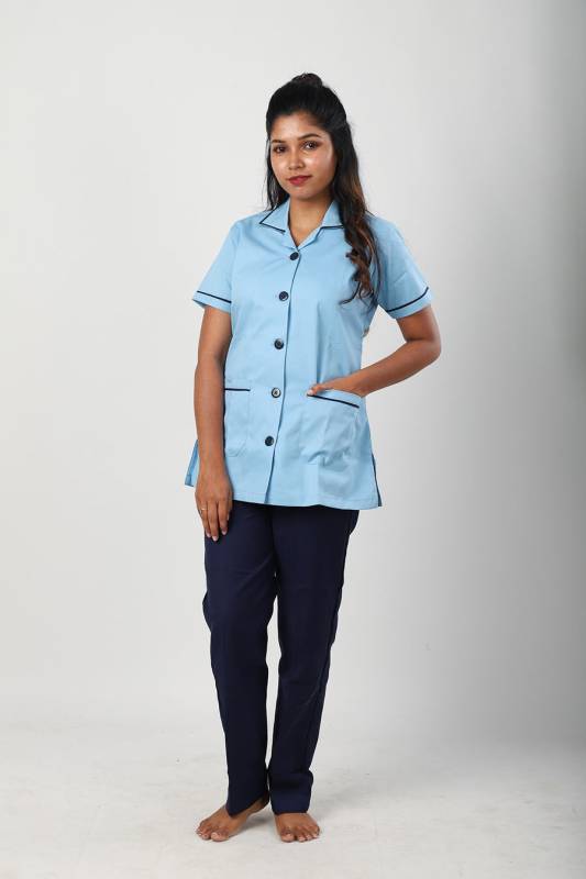 Light Blue Nurse Wear – Comfortable Polycotton, Short Sleeves, Fine Finishing Manufacturers, Suppliers in Bihar