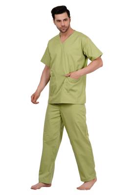 Male Sage Green V-Neck Scrub Suit Manufacturers, Suppliers in Tamil Nadu