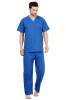 Male V-Neck Scrub Suit With Full Elastic And Color (Bright Blue) Manufacturers, Suppliers in Tamil Nadu