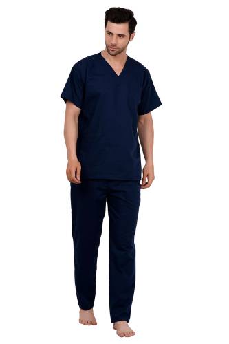 Male V-Neck Scrub Suit With Full Elastic Manufacturers, Suppliers in Tamil Nadu