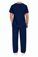 Medium Blue Unisex Hospital Staff Wear Shirt - Polyester Cotton Blend, V Neck, Plain, Half Sleeve, Dry Clean Only Manufacturers, Suppliers in Tamil Nadu