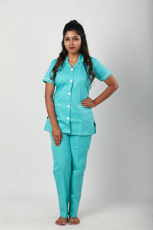 Nurse Wear – Pista Green Polycotton Set, Short Sleeves, Breathable Fabric Manufacturers, Suppliers in Bihar