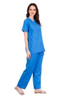 Ocean Blue Female Scrub Suit Y-Neck Manufacturers, Suppliers in Tamil Nadu