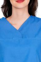 Ocean Blue Female Scrub Suit Y-Neck Manufacturers, Suppliers in Tamil Nadu