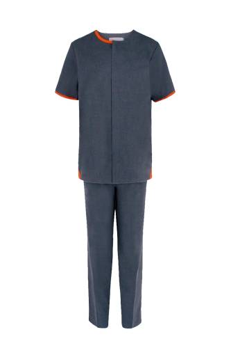 Plain Grey Housekeeping Wear – Half Sleeves, Cotton, Machine Wash Manufacturers, Suppliers in Tamil Nadu