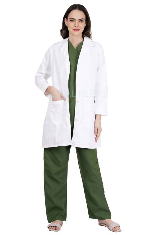 White Nurse Wear – Classic Fit, Full Set-In Sleeves, Custom Polycotton, Twill Coat Material Manufacturers, Suppliers in Jamshedpur