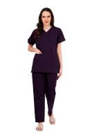 Wine Red Female Scrub Suit Y-Neck Manufacturers, Suppliers in Tamil Nadu